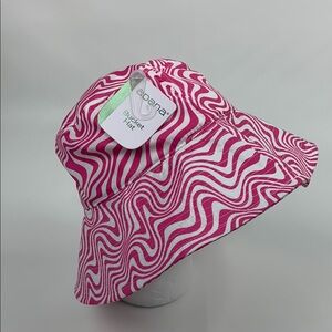 💰Bundle 3/$30 Apana Sonic Pink Bucket Hat Yoga Pink white UPF 40+ Protection NWT